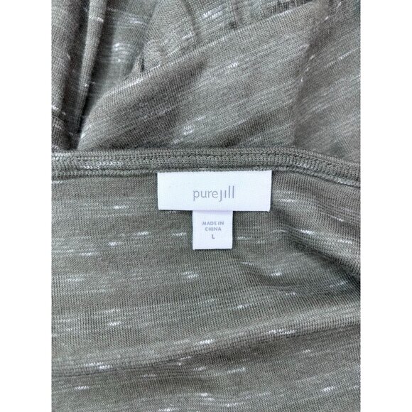 PureJill J.‎ Jill women's large green striped knit fit and flare mini dress - Picture 5 of 6